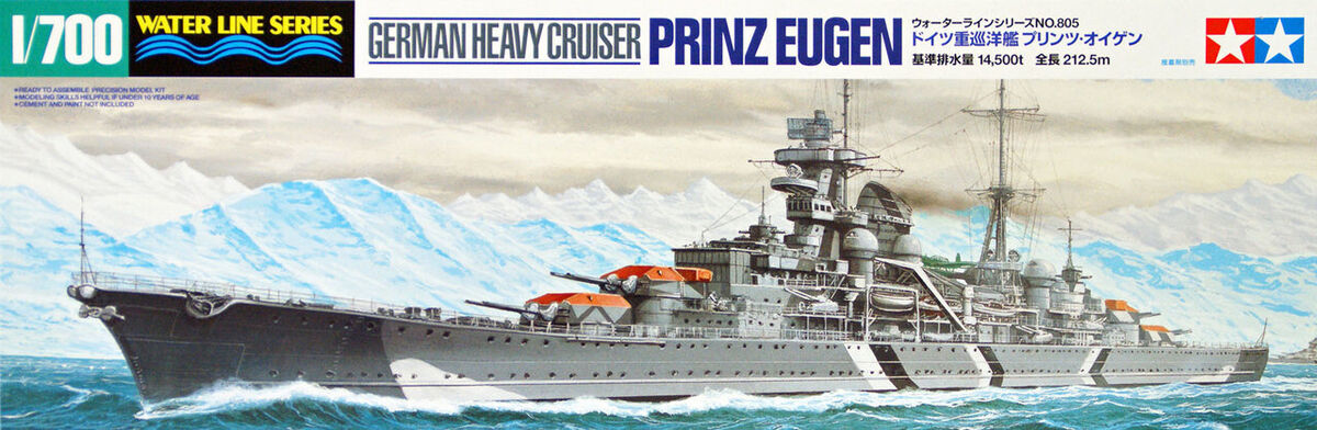 Tamiya: 1/700 German Heavy Cruiser Prinz Eugen 31805