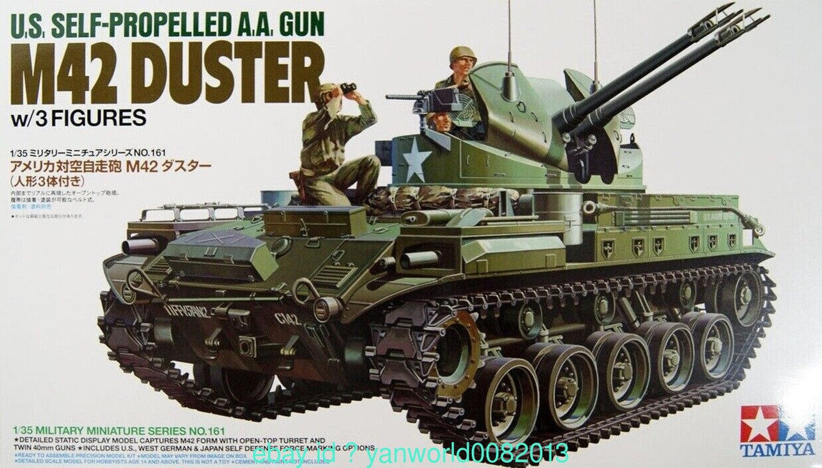 Tamiya: 1/35 US Self-Propelled A.A. Gun M42 Duster with 3 Figures 35161