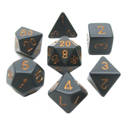 Chessex: Opaque Polyhedral Black/Gold 7-Die Set