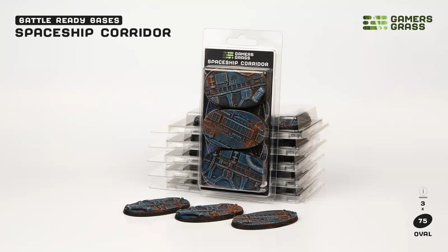Gamers Grass: Bases Spaceship Corridor Oval 75mm (x3)