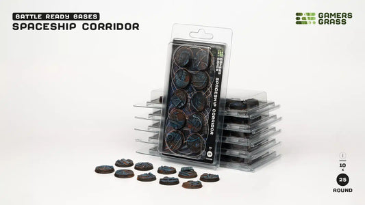 Gamers Grass: Bases Spaceship Corridor Round 25mm (x10)