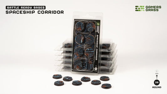 Gamers Grass: Bases Spaceship Corridor Round 28mm (x8)