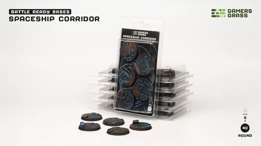 Gamers Grass: Bases Spaceship Corridor Round 40mm (x5)