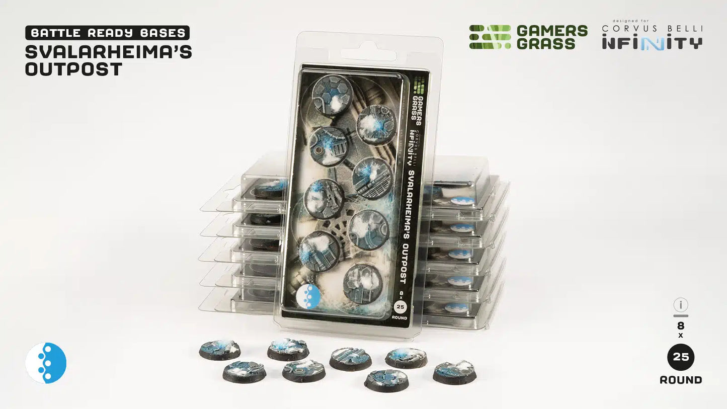 Gamers Grass: Bases Svalarheima’s Outpost Round 25mm (8x)