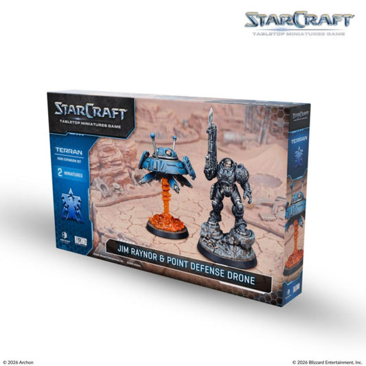 Starcraft Miniatures Game: Terran Jim Raynor & Point Defense Drone