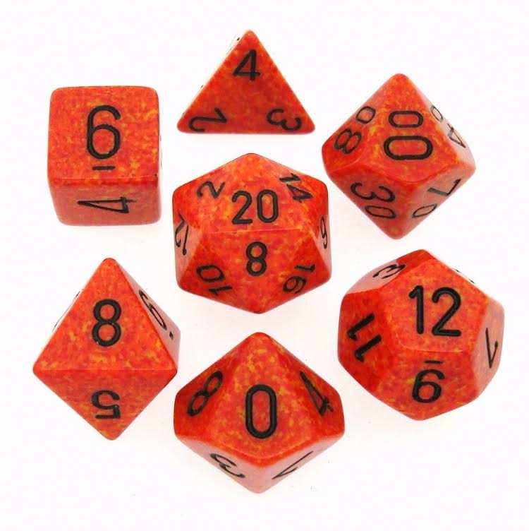 Chessex: Speckled Polyhedral Fire 7-Die Set