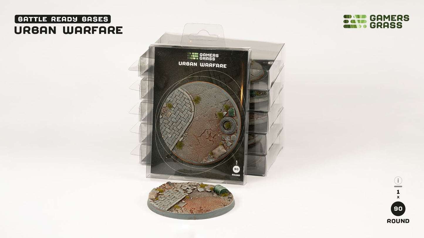 Gamers Grass: Bases Urban Warfare Round 90mm (x1)