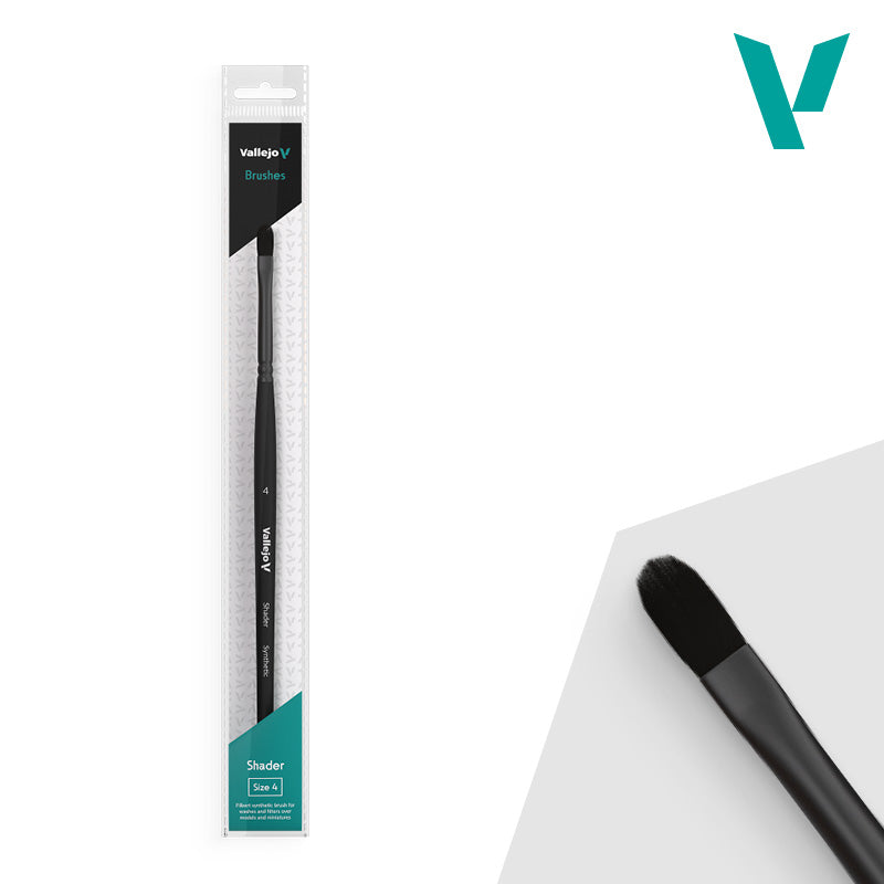 Vallejo: Brush Shader Filbert Shader Flat Synthetic No. 4