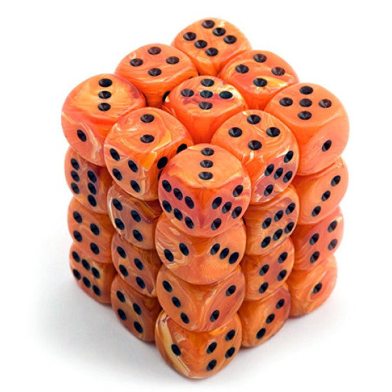 Chessex: Vortex 12mm D6 Orange/Black (x36)