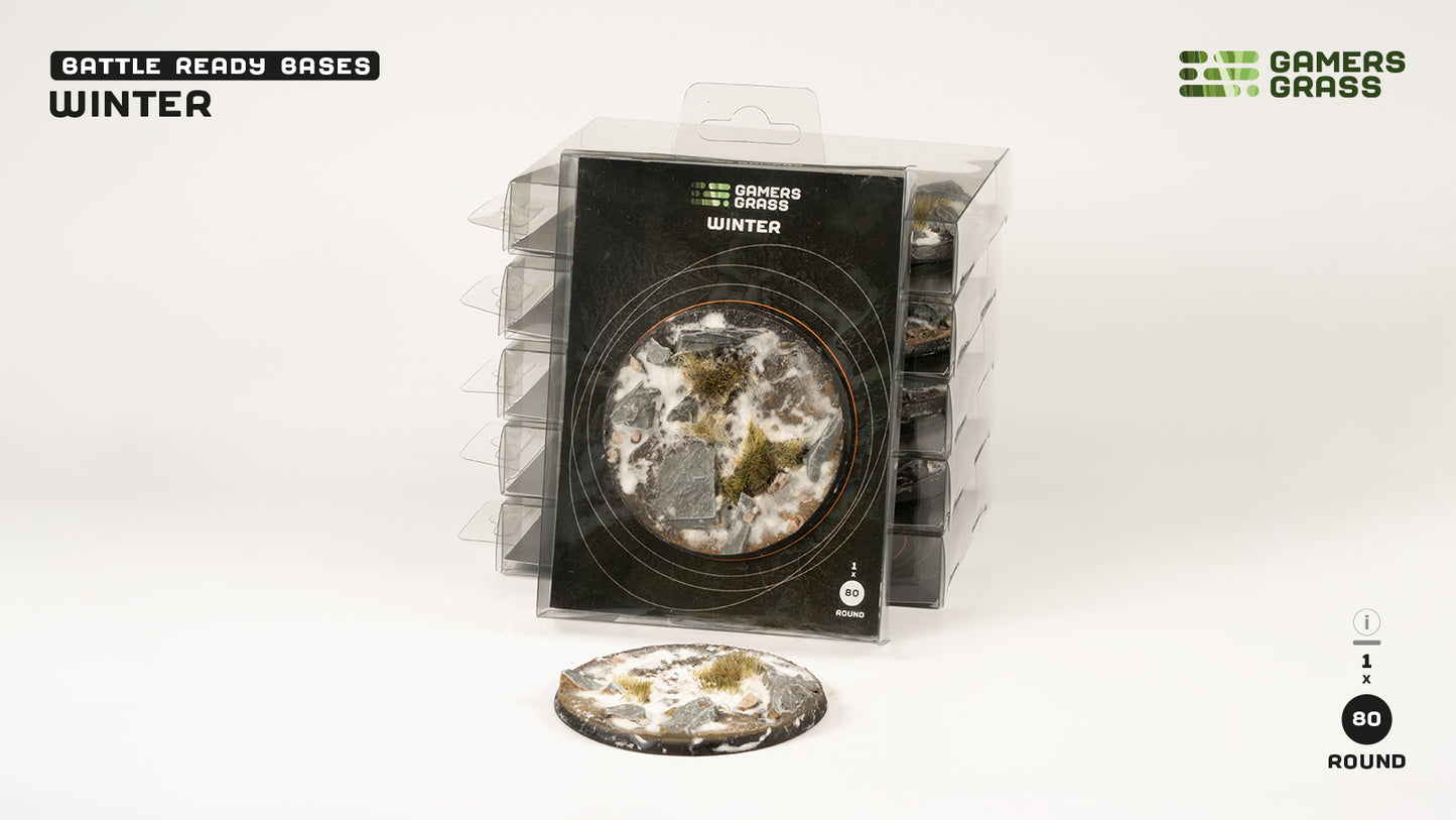 Gamers Grass: Bases Winter Round 80mm (x1)