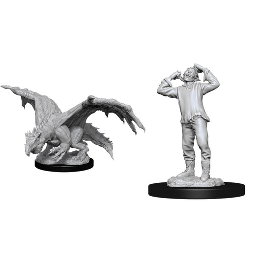 D&D: Nolzur's Marvelous Miniatures Green Dragon Wyrmling & Afflicted Elf